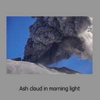 Ash cloud in morning light